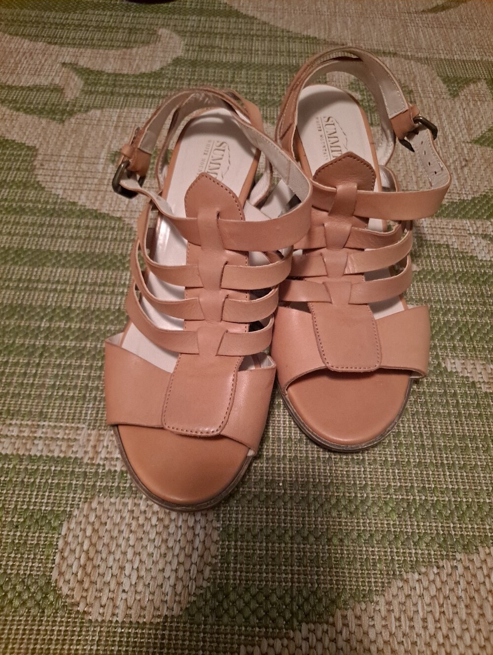Strappy Tan Leather Women’s Sandals with Adjustable Ankle Strap